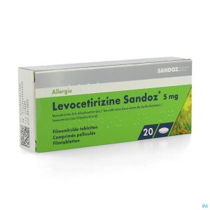 Levocetirizine sandoz 5 mg comp enrob. 20 x 5 mg