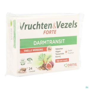 Ortis fruits & fibres forte cubes 24