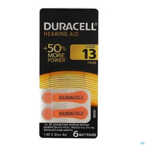 Duracell easytab pile auditive da13 6 orange