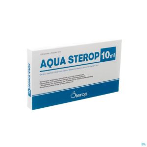 Aqua sterop pour inj solvens amp 10 x 10ml