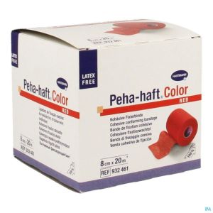 Peha haft hartm col.s/lat.rouge 8cmx20m 1 9324612