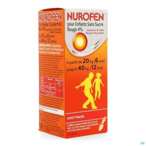 Nurofen enfant s/sucre 4% fraise susp buv 150ml