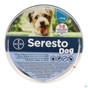 Seresto dog 1,25g +0,56g collier < 8kg