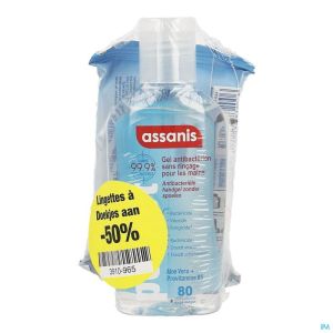 Assanis pocket gel 80ml + lingettes 12 1/2 prix