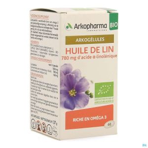 Arkogelules huile lin bio caps 60