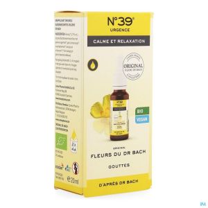 Fleurs de bach bio n39 urgence gutt 20ml