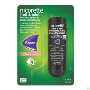 Nicorette fruit & mint 1 mg spray dos 150