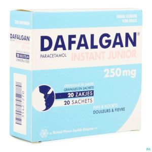 Dafalgan instant junior gran sach 20 x 250 mg