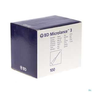 Bd microlance 3 aig. 21g 1 rb 0,8x25mm vert 100