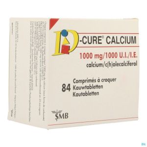 D cure calcium 1000mg/1000ui comp croquer 84