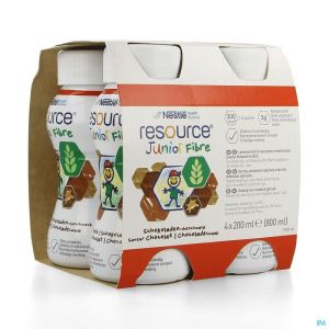 Resource junior fibre chocolat 4x200ml