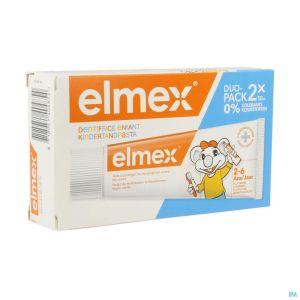 Elmex dentifrice enfant 2-6 ans 2x50ml