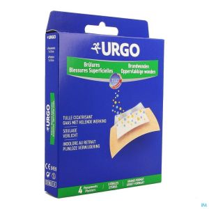 Urgo brulures pansement grand model steril 4