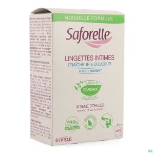 Saforelle lingettes flushable 10