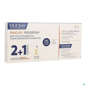 Ducray anacaps trio progressiv a/chute caps 3x30