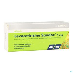 Levocetirizine sandoz 5 mg comp enrob. 40 x 5 mg