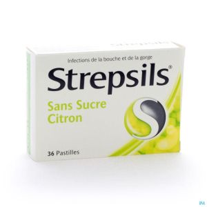 Strepsils sans sucre citron past 36