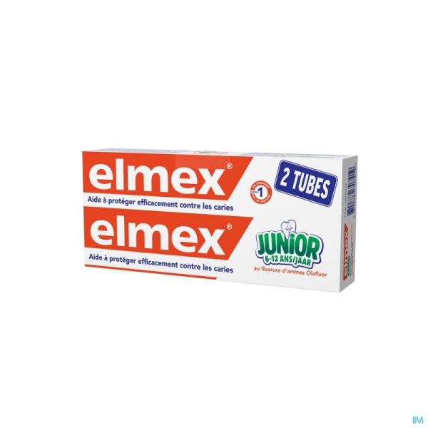 Elmex junior dentif tube 2 x 75ml
