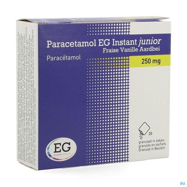 Paracetamol eg inst.junior 250mg vanil-fr. sach 20