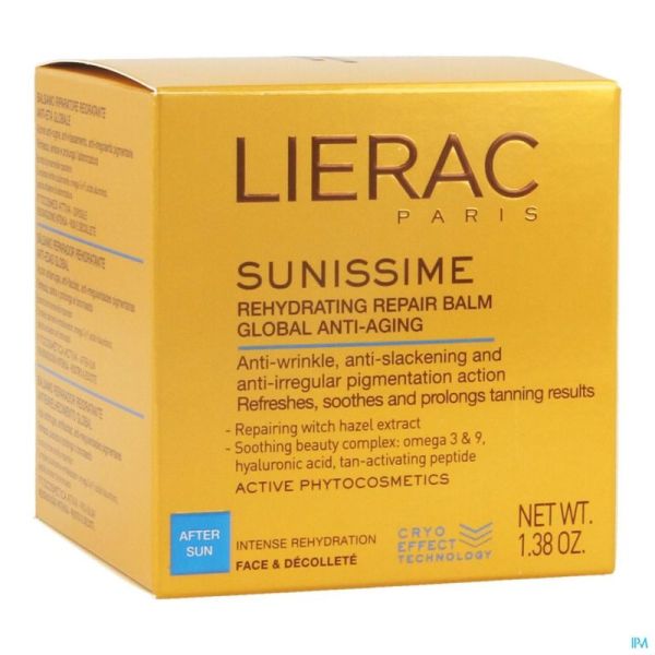 Lierac sunissime baume reparateur rehydra pot 40ml