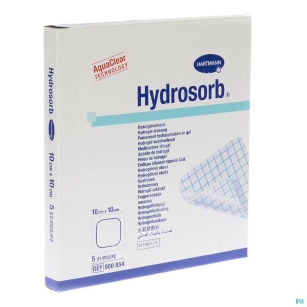 Hydrosorb transp ster 10,0x10,0cm 5 9008541