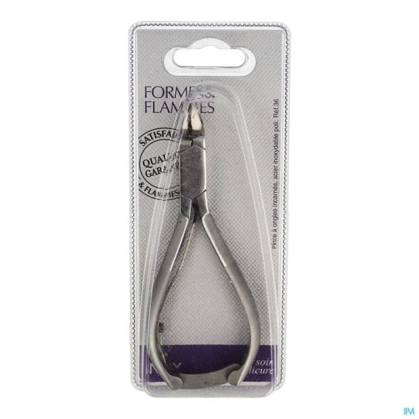 Formes&flammes 36 pince ongles incarnes inox