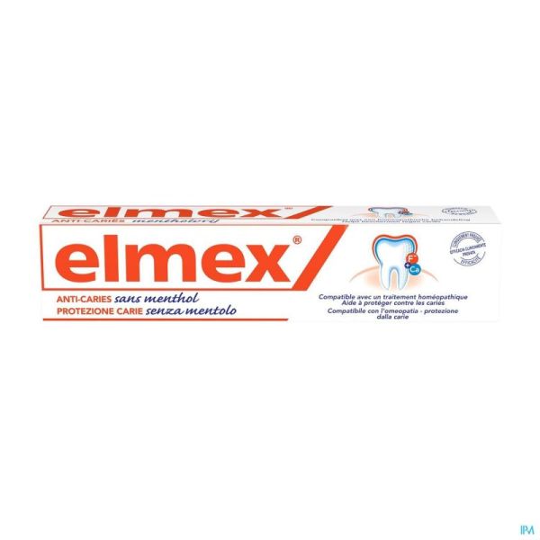 Elmex dentifrice sans menthol 75ml