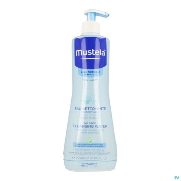 Mustela pn eau nettoyante s/rincage 750ml