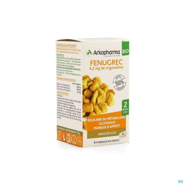 Arkogelules trigonelle-fenugrec bio 40 g