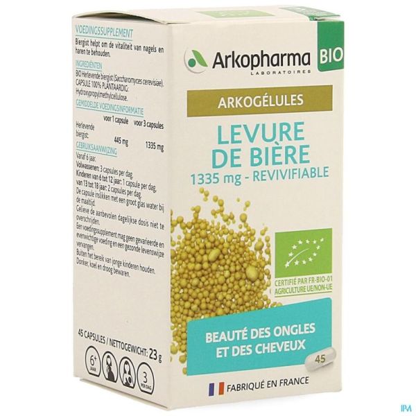 Arkogelules levure biere bio caps 45