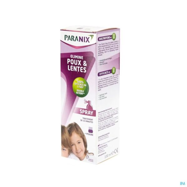 Paranix spray avec peigne 100ml