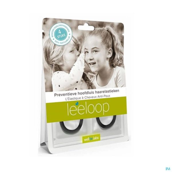 Leeloop elastique cheveux preventif a/poux noir 4