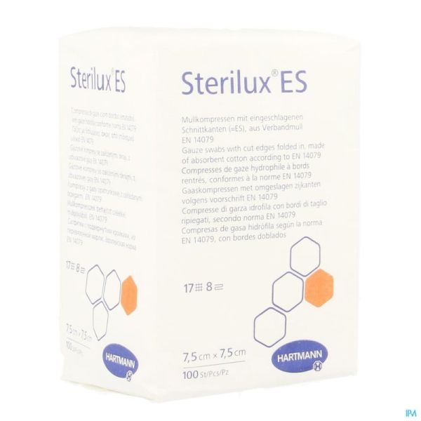 Sterilux es cp n/st 8pl 7,5x 7,5cm 100 4188028