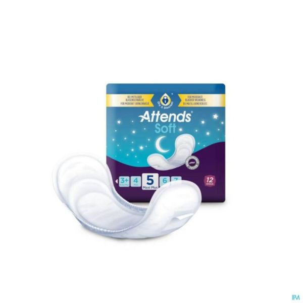 Attends soft 5 maxi plus night couche anatom. 1x12