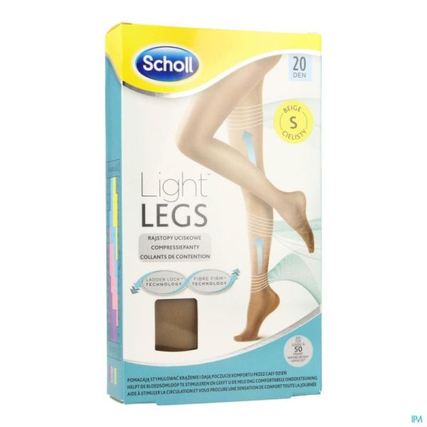 Scholl light legs 20d small beige