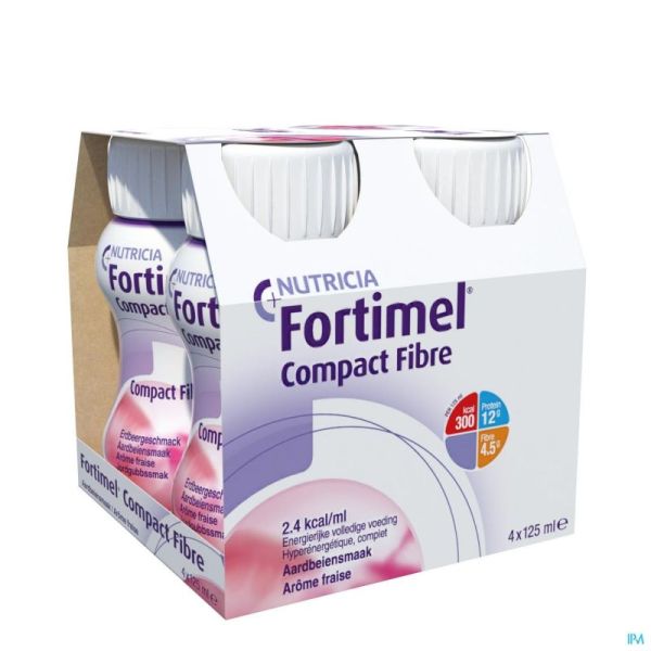 Fortimel compact fibre fraise 4x125ml