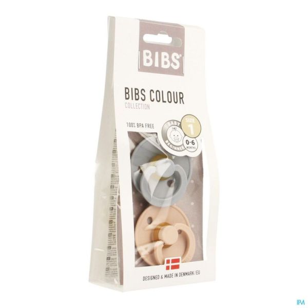 Bibs 1 tetine duo cloud blush