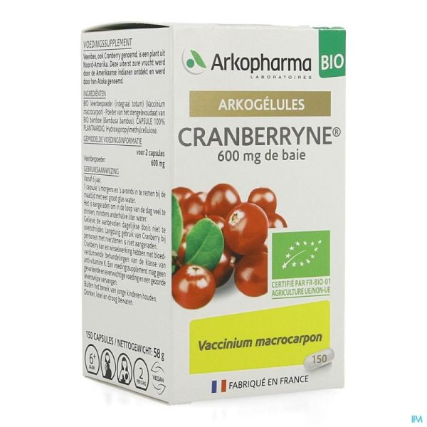 Arkogelules cranberryne bio caps 150