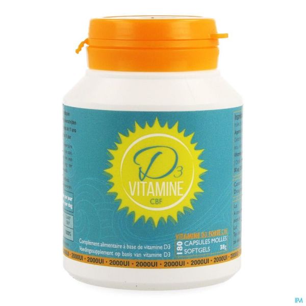 Vitamine d3 cbf 2000ui softgels 180