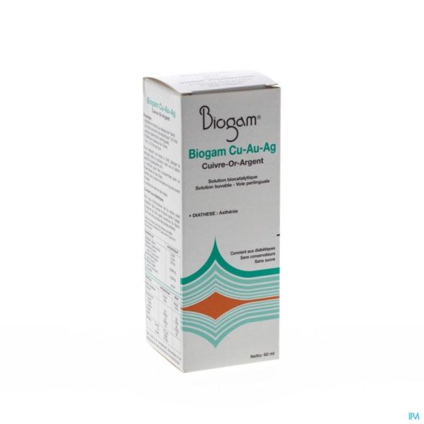 Biogam cu-au-ag fl 60ml