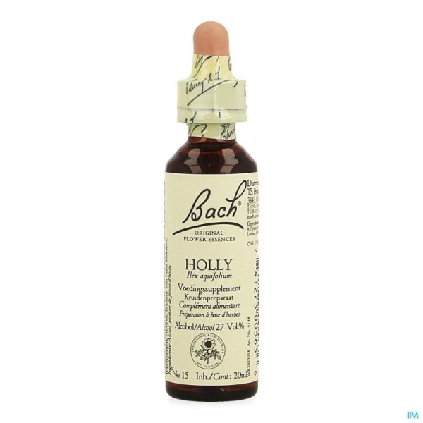 Bach flower remedie 15 holly 20ml