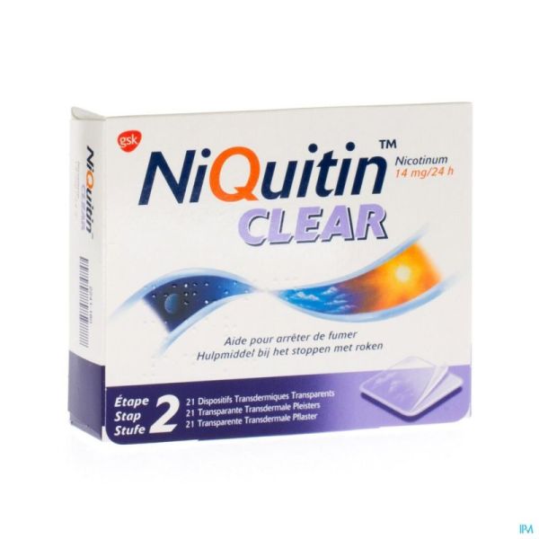 Niquitin clear patches 21 x 14 mg