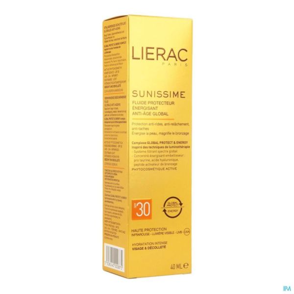 Lierac sunissime fluide visage ip30 prot.ener 40ml