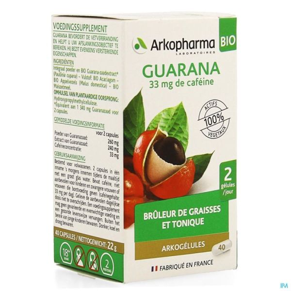 Arkogelules guarana bio caps 40