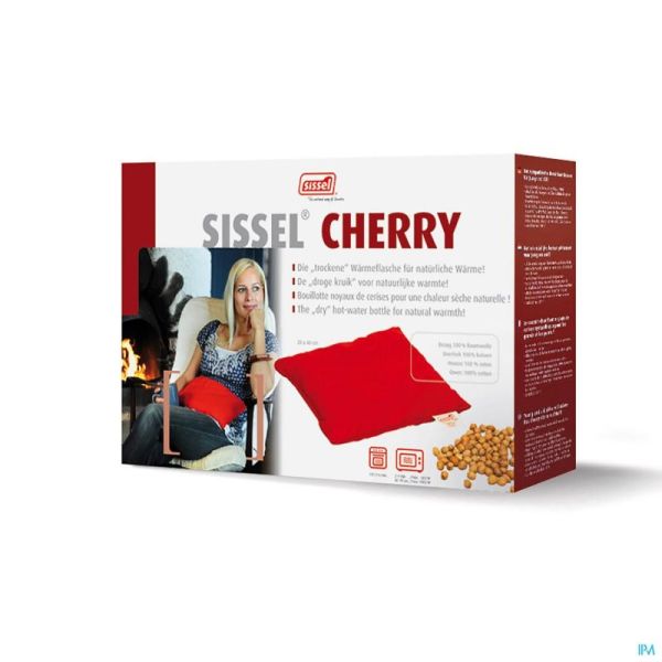 Sissel cherry coussin noyaux cerise 23x26cm rouge