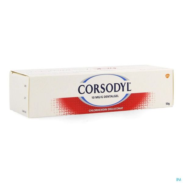 Corsodyl 10mg/g gel dentaire tube 50g