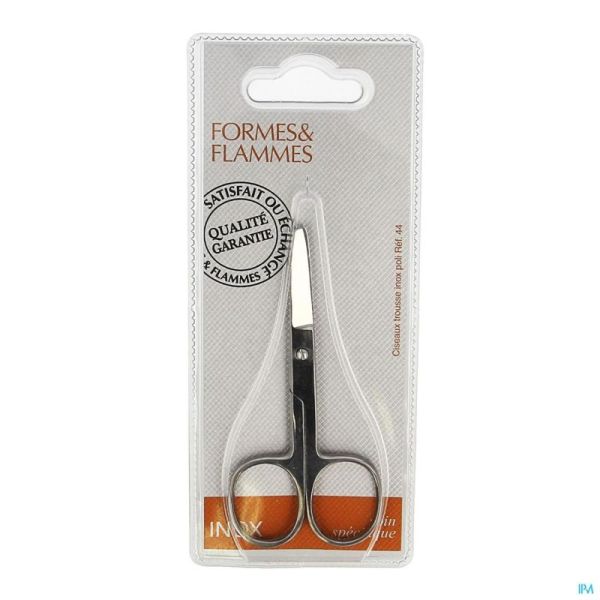 Formes&flammes 44 ciseaux trousse inox rond 10cm