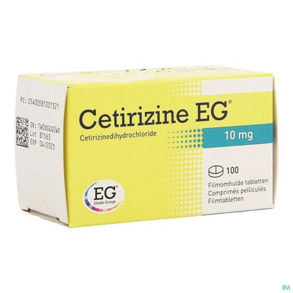 Cetirizine eg comp 100 x 10 mg