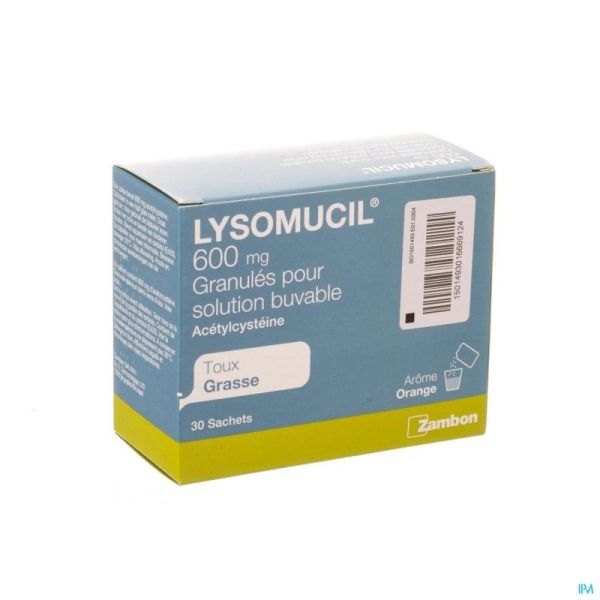 Lysomucil 600 gran sach 30 x 600 mg