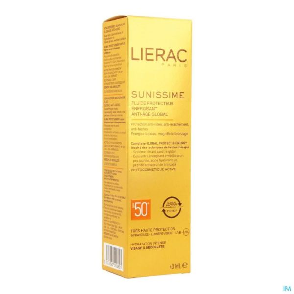 Lierac sunissime fluide visage ip50 prot.ener.40ml